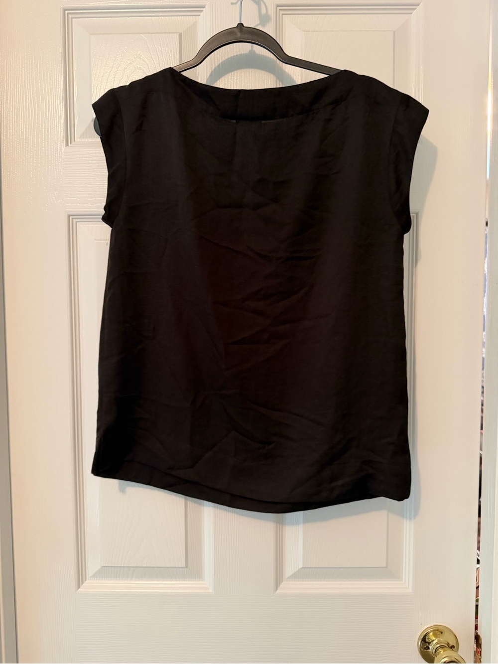 Talbots Black Cap Sleeve Shell Blouse